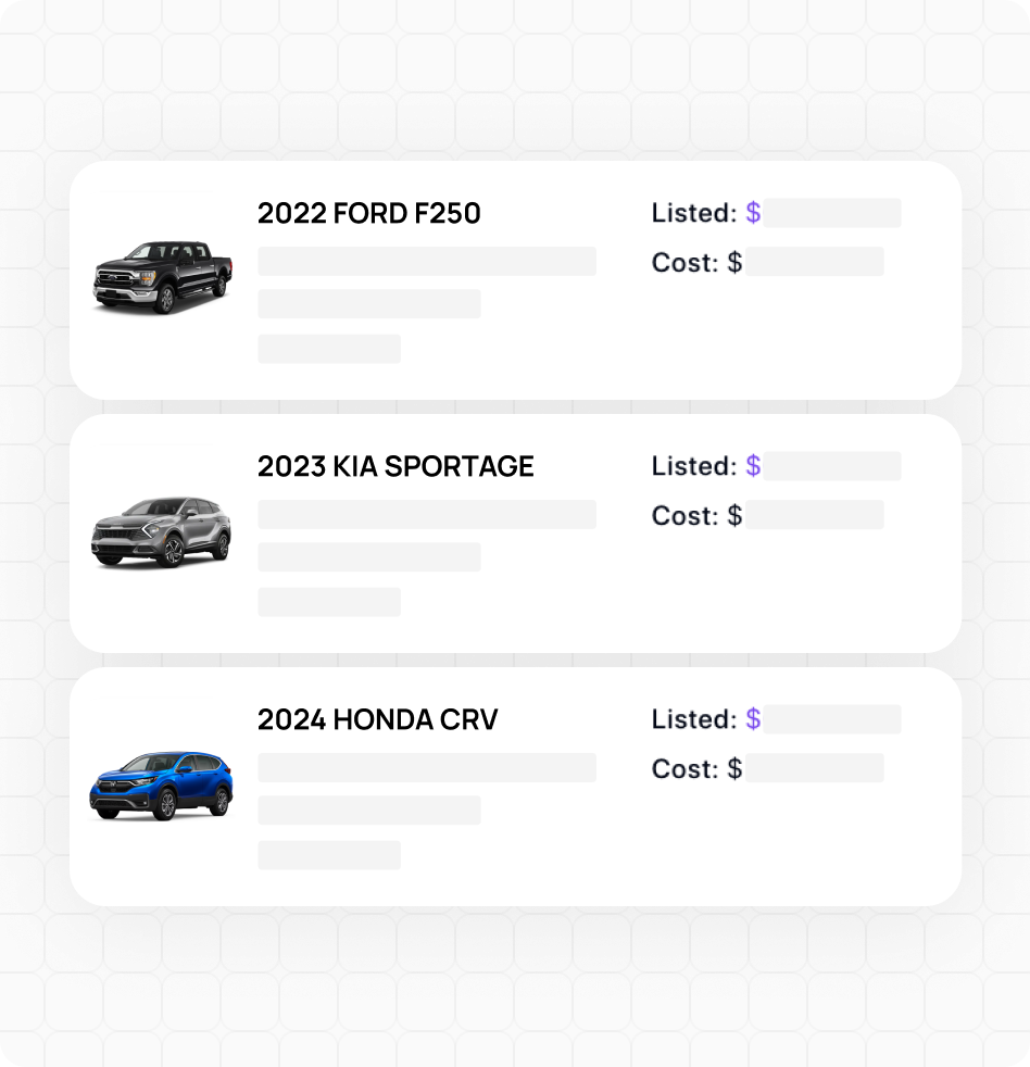 AVA™ Inventory Matching — Matchbook vehicle matching